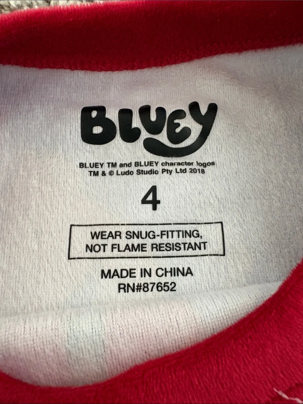 Bluey toddler Holiday Pajama Set 4